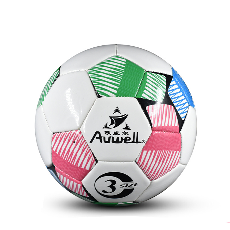 Auwell  3# AWS5352 PVC stitched soccer ball