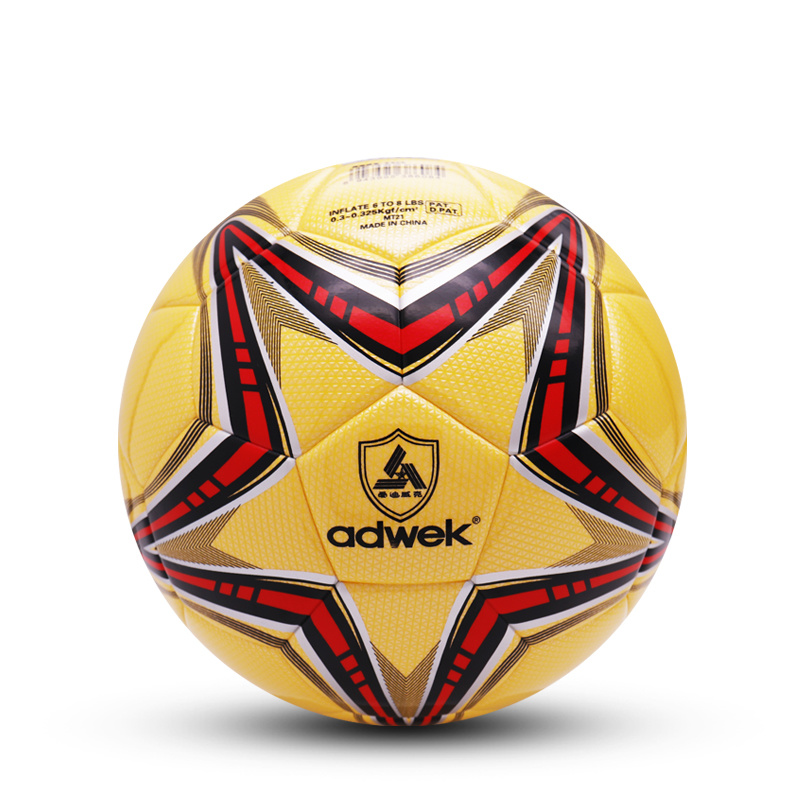 adwek 5# WKS608 double mirror PU thermal bonded Soccer Ball