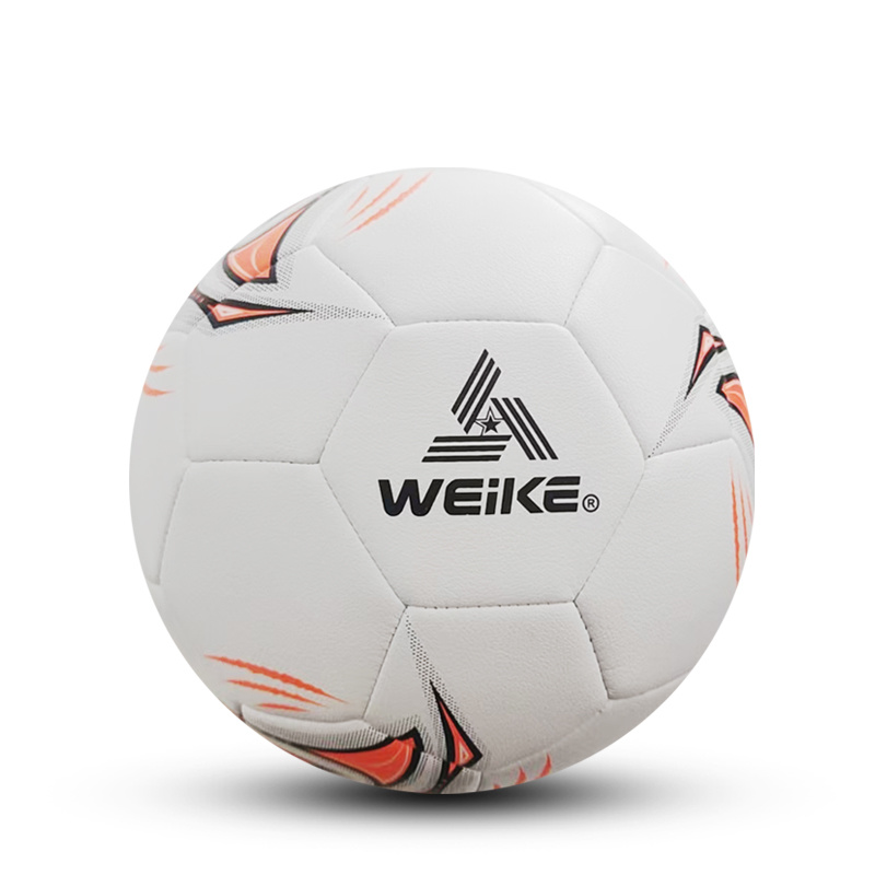 WEIKE 4# 2402 White microfiber + machine-stitched low-elasticity soccer ball